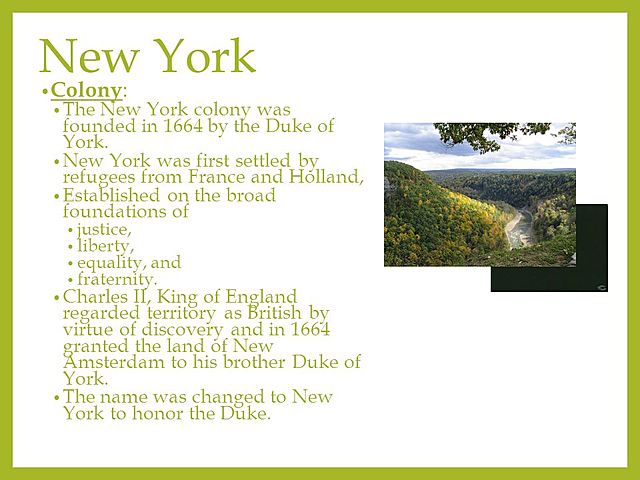 New York was founded.