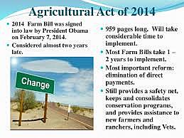 Agricultural Act of 2014