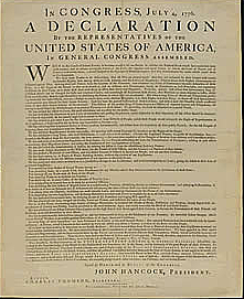 Congress issued the Declaration of Independence