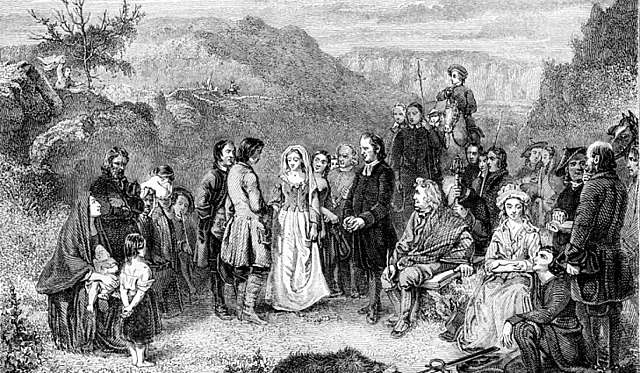 Puritans in England were persecuted by the British for their beliefs.
