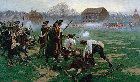 The First Battle of The American Revolution is Fought in Lexington