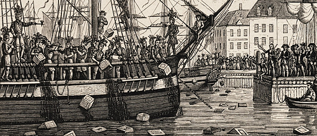 The Boston Tea Party Occurs in Boston Harbor