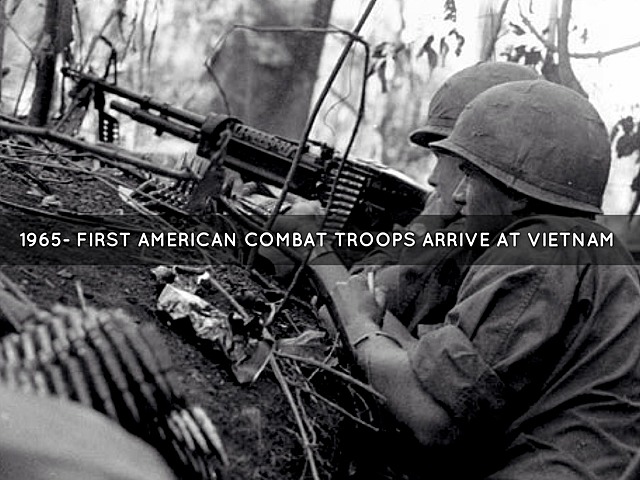 The first combat troops arrive in Vietnam