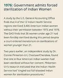 The Government admits to forced sterilization of Indian Women:1976