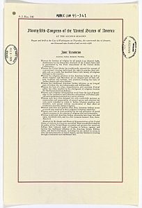 American Indian freedom of religion legalized: 1978