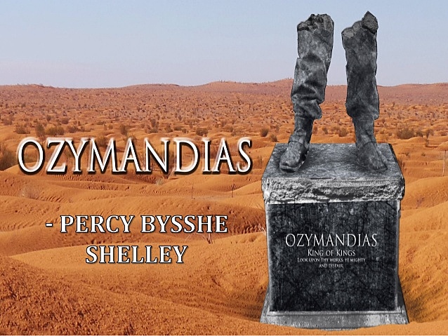 Percy Bysshe Shelley published the sonnet Ozymandias