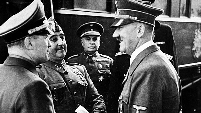 Encuentro de Hendaya entre Franco y Hitler.