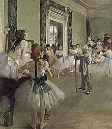 Edgar Degas - ''la classe de ballet''
