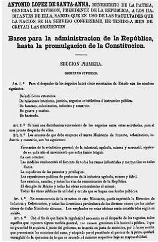 1853 BASES PARA LA ADMINISTRACIÓN DE LA  REPÚBLICA
