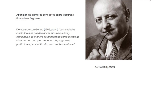 Aparición de los primeros conceptos sobre Recursos Gerard Educativos Digitales