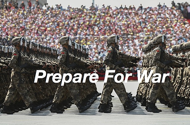 Preparing for the war.