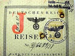 Jewish Passports are Stampted with a big letter J