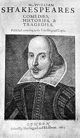 John Heminge and Henry Condell publish thirty-six Shakespeare plays in the First Folio