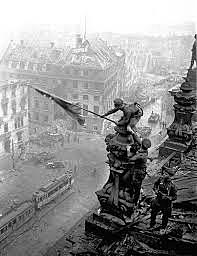 Russian troops fight their way into the Reichstag