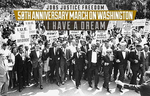 50th anniversary march of the " I Have A Dream " speech
