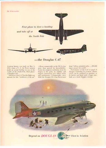 First aircraft lands at North Pole