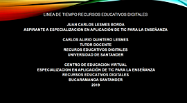 Timeline: LINEA DE TIEMPO DE RECURSOS EDUCATIVOS DIGITALES