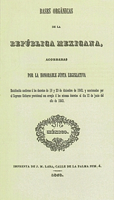 Bases de la Organización Política de la República Mexicana