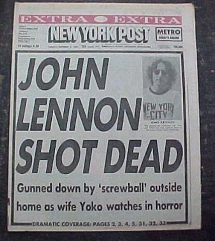 John Lennon assassinated
