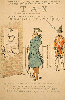 Taxes were put on glass, lead, tea, paper, and paint