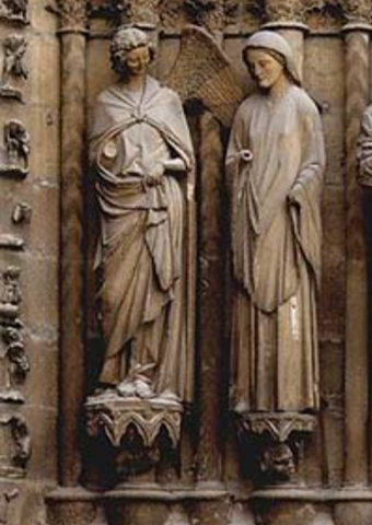 Annunciazione : l'angelo annunziante e la Vergine