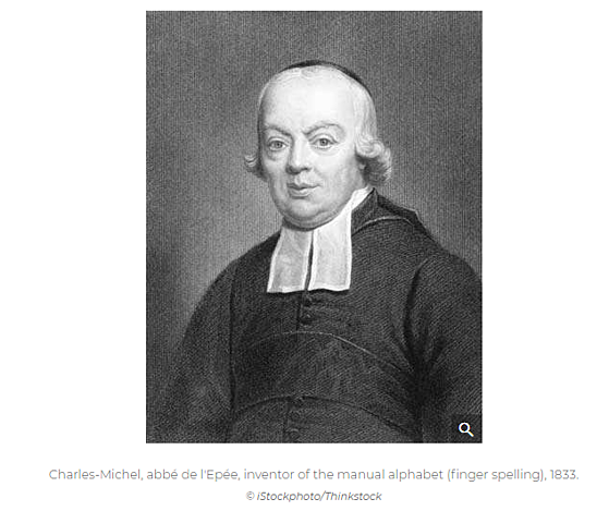 First known educator of the deaf invents sign language