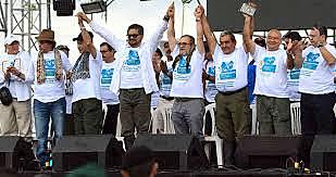 aprobacion del grupo politico de la farc