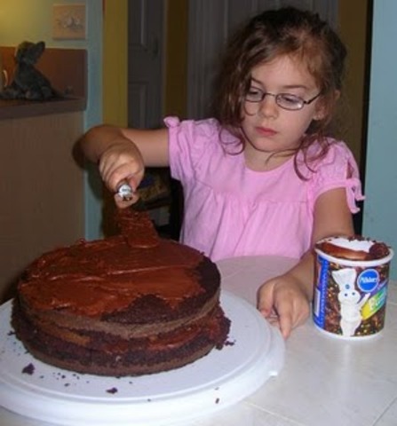 Decorated my first cake with no help!