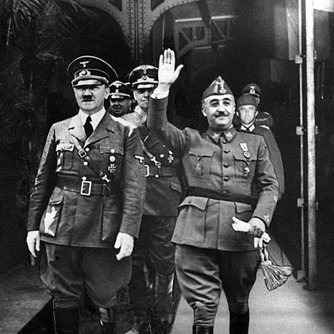 Encuentro de Hendaya entre Franco y Hitler.