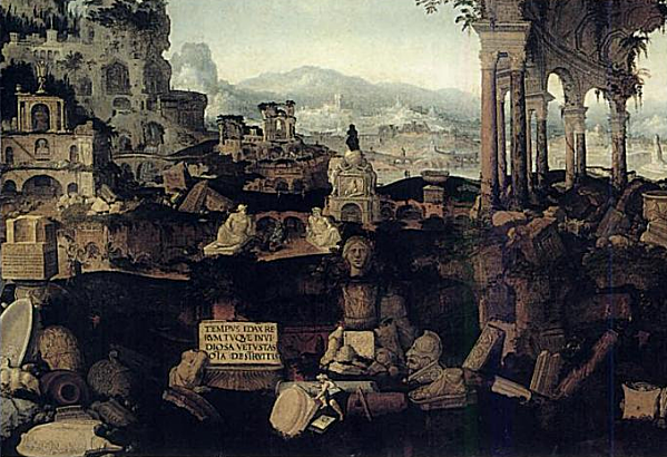 POSTHUMUS (1512/13-1566/88) - Paysage avec ruines antiques