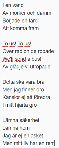 Dikt #5 postum Katastrofen. "En dörr på glänt"