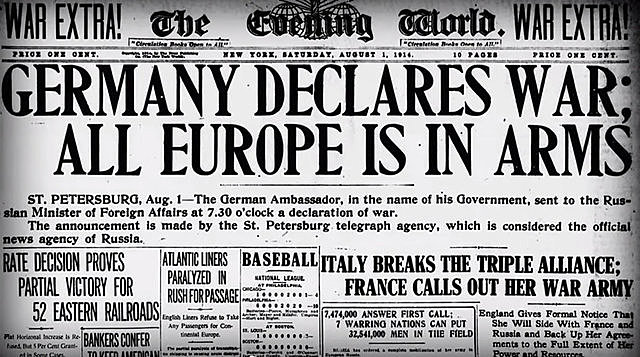 Ultimàtum alemany a Rússia i França.