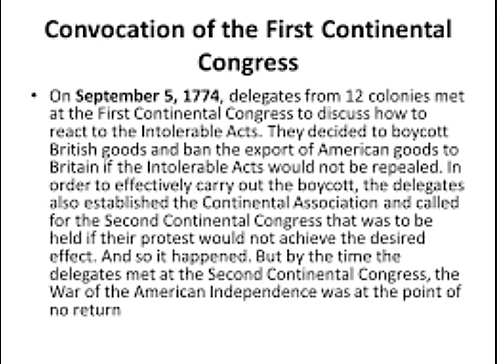 Convocation for the first congress