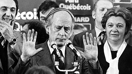 1976 First ever Parti Quebecois wins in Quebec. Taking 72 out of 100 seats
