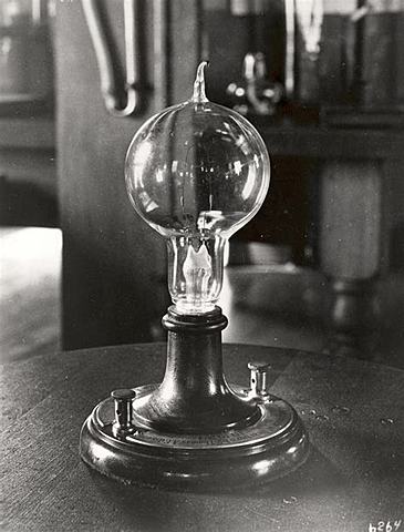Edison invents electric lightbulb