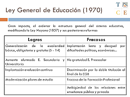 Ley General de Educación.