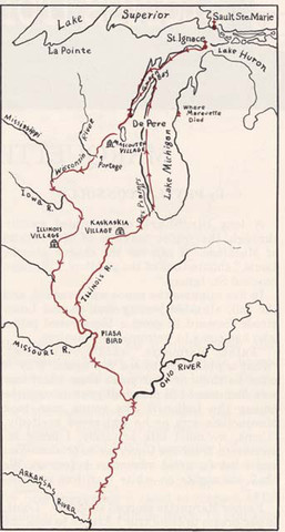 Pierre Marquette and Louis Jolliet Explore Illinois