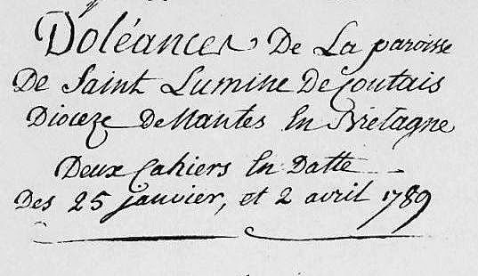 I "cahiers de doléances"