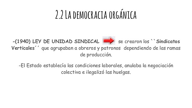 Ley de unidad sindical.