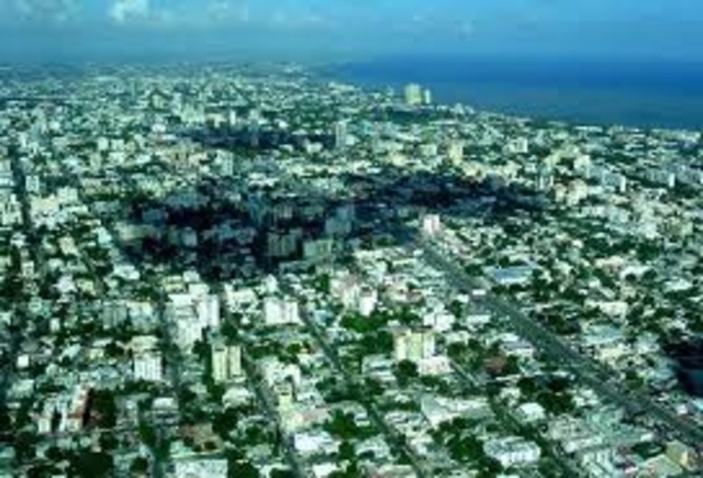 The Spanish found Santo Domingo in the island of Hispaniola, the first Spanish town in the Americas