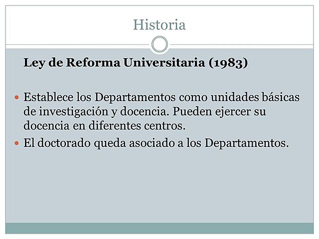 Ley de Reforma Universitaria.