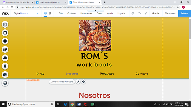 Crear el apartado "Nosotros" de la pagina web