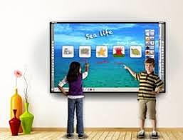 Pantalla interactiva escolar