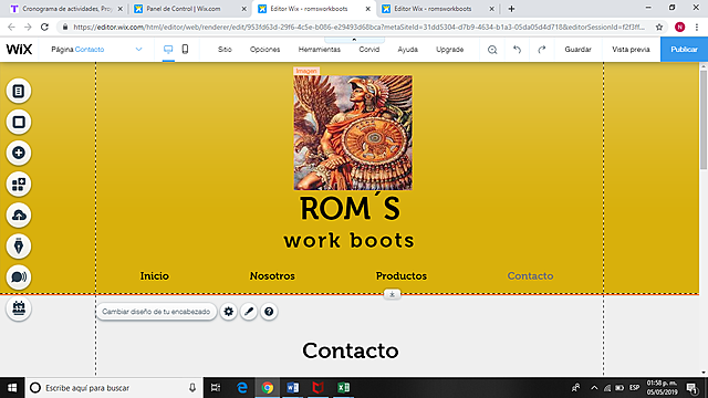 Crear el apartado "Contacto" de su la página web.