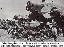TRASLADO DEL EJERCITO DE ÁFRICA A LA PENÍNSULA