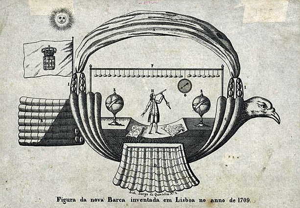 El sacerdote brasileño Bartolomeu Lourenço de Gusmão inventa la Passarola, un aerostato impulsado por aire caliente, el cual se considera como el primero de su tipo.