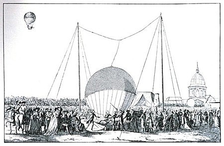 En Paris, Jean François Pilâtre de Rozier y el Marqués d'Arlandes realizan el primer vuelo libre registrado de la historia desde un aerostato, el cual también contenía una tripulación.