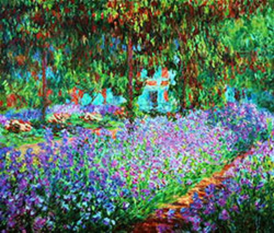Monet starts to paint gardens