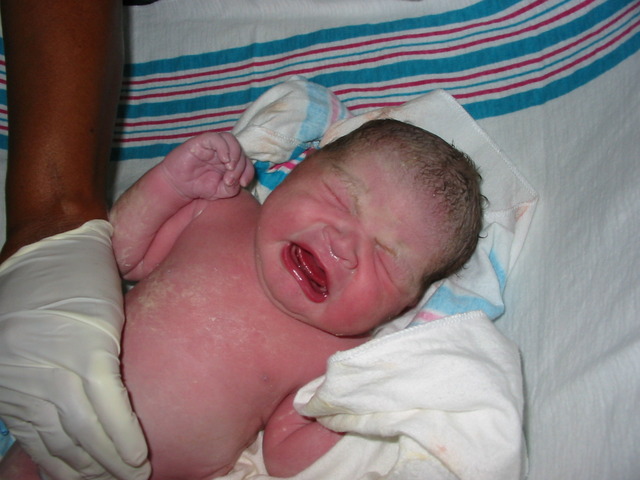 Lauryn Ashley is born!  9:55 AM; 8 lbs., 14 oz.