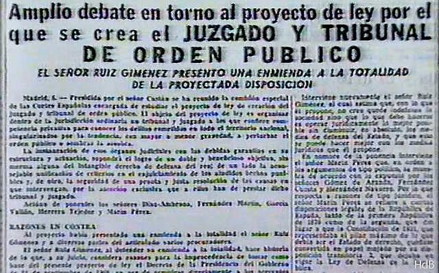 Se instaura el Tribunal de Orden Público (TOP)